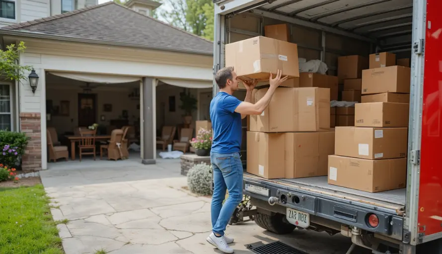 A mover company complete loading for moving