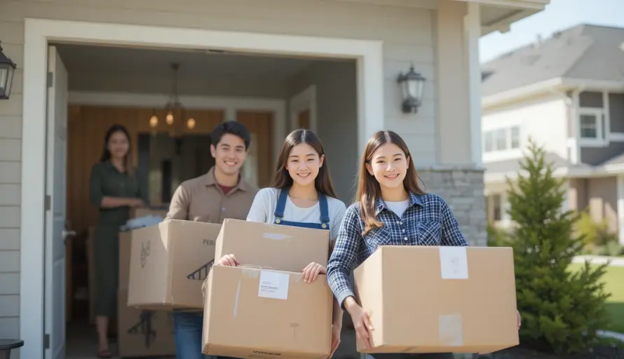 Boxes loaded on truck