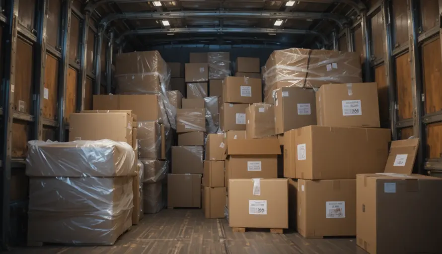 Long distance moving furniture packed