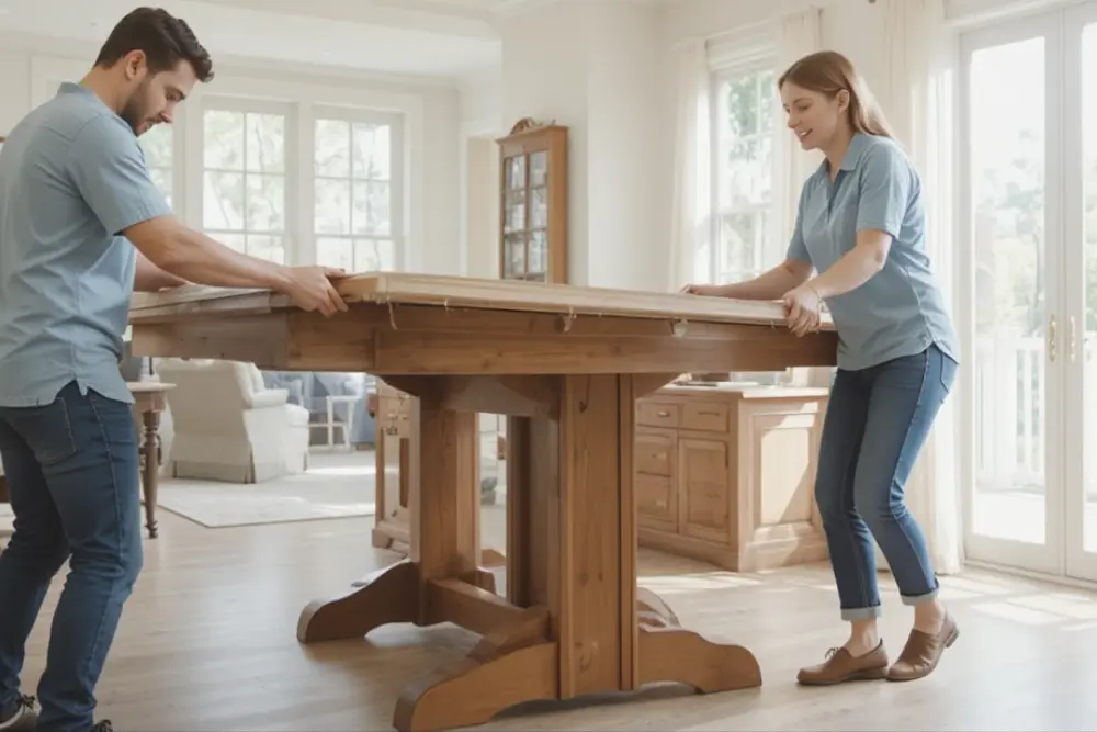 How to lift a dining table – stress free moving